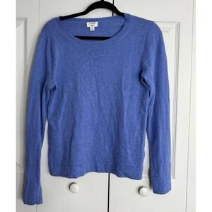 J.CREW Pullover Sweater‎ Women's Medium Blue Knit Long Sleeve Round Neck Hipster